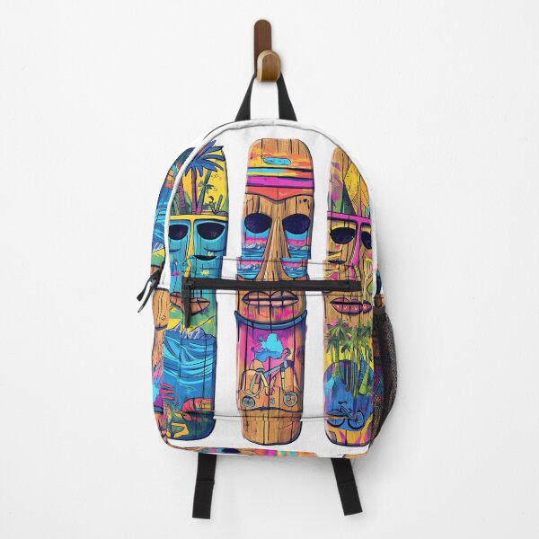 Item preview, Colorful Tiki Skateboards – Tropical design with beach and bicycle motifs designed and sold by inksavvystudio.