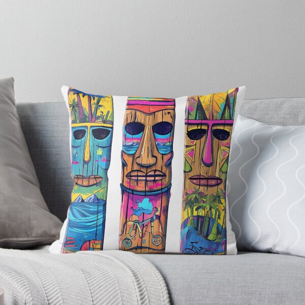 Item preview, Colorful Tiki Skateboards – Tropical design with beach and bicycle motifs designed and sold by inksavvystudio.