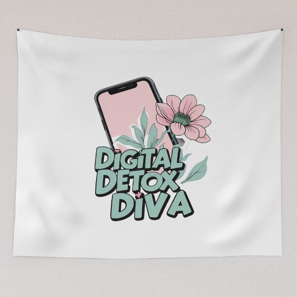 Item preview, Digital Detox Diva: Tech Blooms designed and sold by zoughlal.