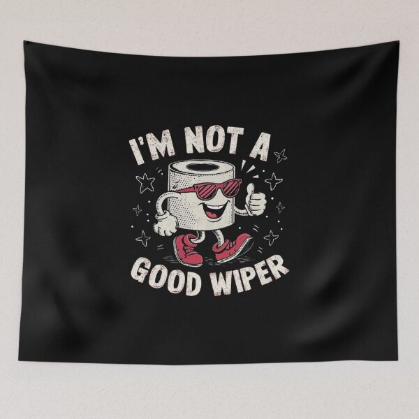 Item preview, I’m Not a Good Wiper – Funny Toilet Paper Cartoon Design designed and sold by love3617.