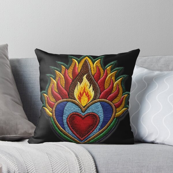 Item preview, Mexican Sacred Heart With Embroidery Effect designed and sold by dulceguavashop.