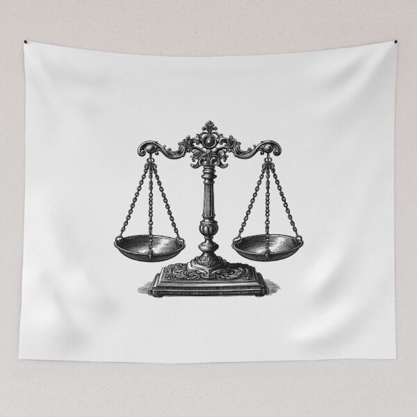 Item preview, Equitable Symbol Dark Scales of Justice as a Emblem of Fairness designed and sold by NTGUILTY.