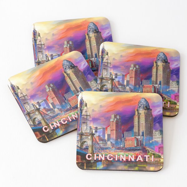 Item preview, Vibrant Cincinnati Skyline – Urban Graffiti Street Art designed and sold by Phat Dog Designs .