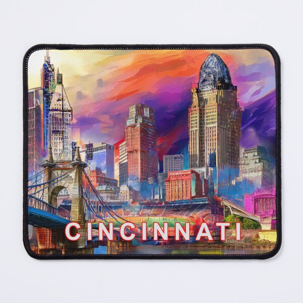 Item preview, Vibrant Cincinnati Skyline – Urban Graffiti Street Art designed and sold by Phat Dog Designs .