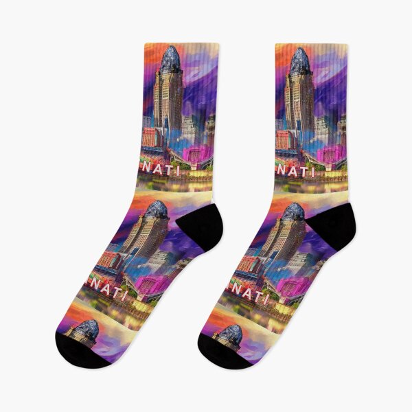 Item preview, Vibrant Cincinnati Skyline – Urban Graffiti Street Art designed and sold by Phat Dog Designs .