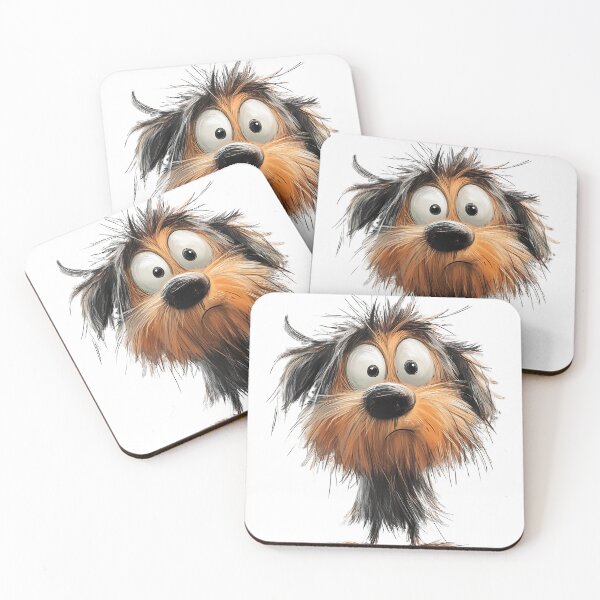 Item preview, Cute Disheveled Dog – Funny Cartoon Animal Illustration designed and sold by inksavvystudio.
