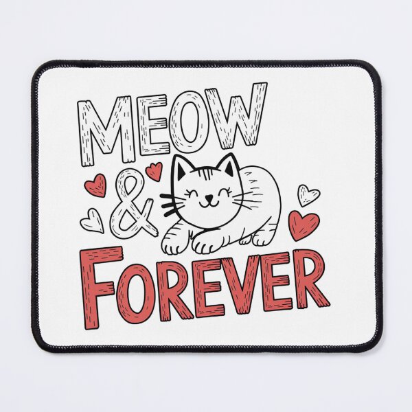 Item preview, Meow & Forever - Cute Cat Lover T-Shirt designed and sold by Crafted.ink.