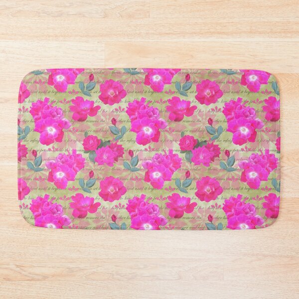 Item preview, Rose Water Recipe Pink Roses on Green c8c790 designed and sold by Art in My Loft.