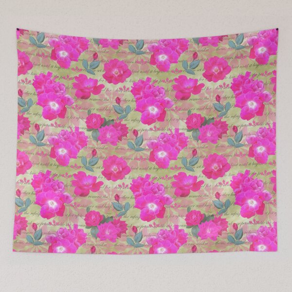 Item preview, Rose Water Recipe Pink Roses on Green c8c790 designed and sold by Art in My Loft.