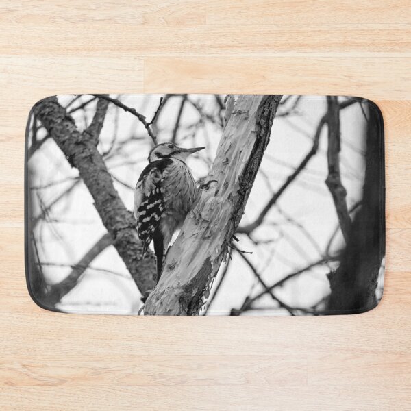 Item preview, Almost done. White-backed woodpecker bw designed and sold by Jouko Lehto Photography.
