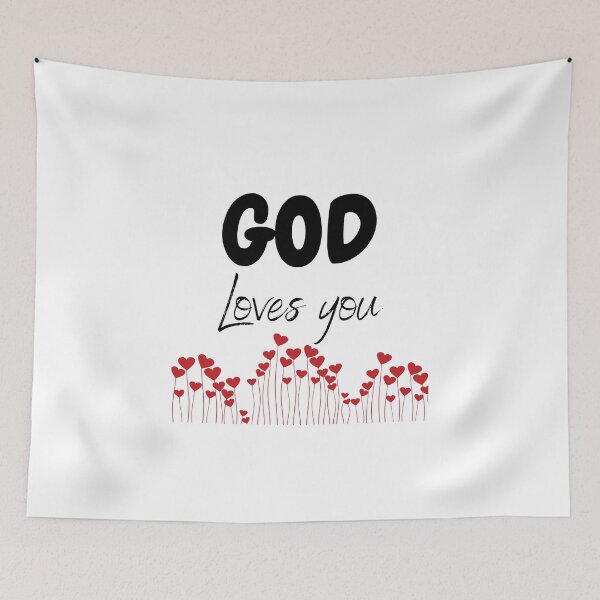 Item preview, God loves you designed and sold by SacredSoulCraft.