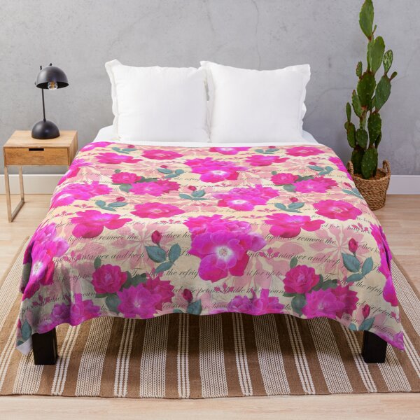 Item preview, Rose Water Recipe Pink Roses on Peach fff1e1 designed and sold by Art in My Loft.