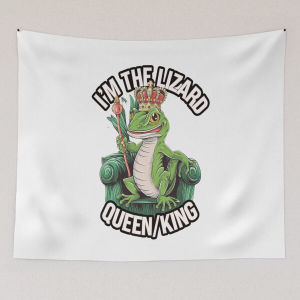 Item preview, I’m the Lizard Queen/King – Funny Reptile Lover Design designed and sold by Petpixy.