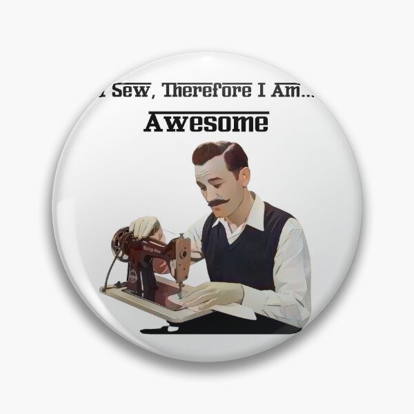 Item preview, sewing machine man, leatherworker designed and sold by EwaVerse.