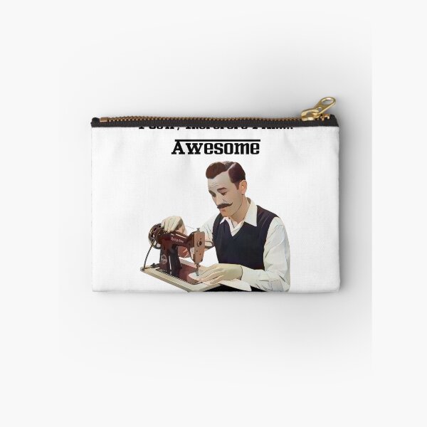 Item preview, sewing machine man, leatherworker designed and sold by EwaVerse.