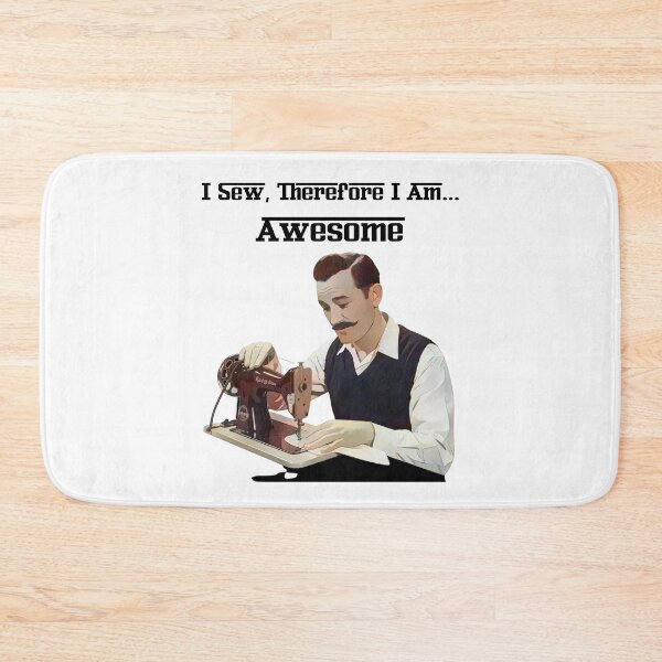 Item preview, sewing machine man, leatherworker designed and sold by EwaVerse.