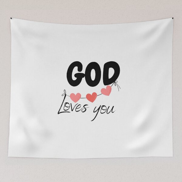 Item preview, God loves you designed and sold by SacredSoulCraft.