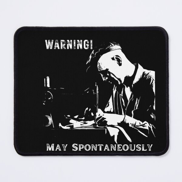Item preview, funny man sewing, fun leather crafter designed and sold by EwaVerse.