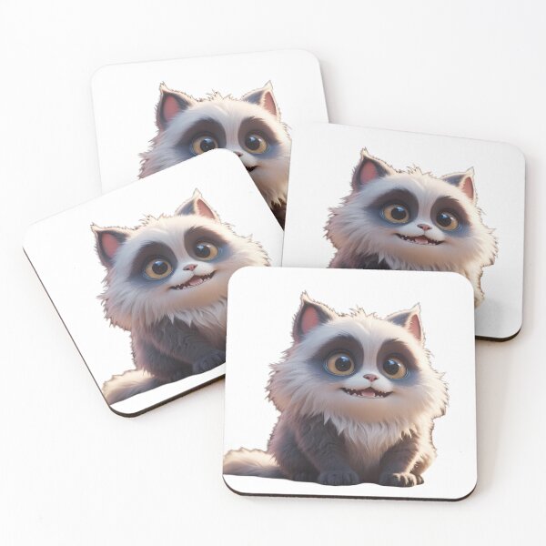 Item preview, Fluffy Bicolor Cat – Cute and Playful Kitten designed and sold by KateVil.