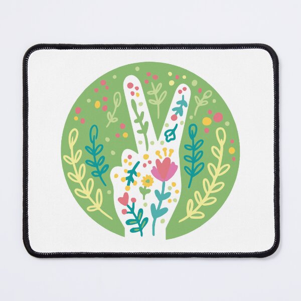 Item preview, Peace Sign with Flowers designed and sold by the-craft-shop.