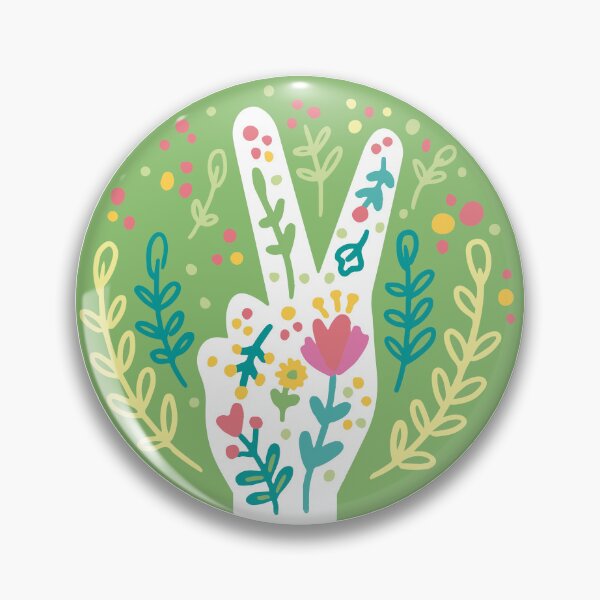Item preview, Peace Sign with Flowers designed and sold by the-craft-shop.