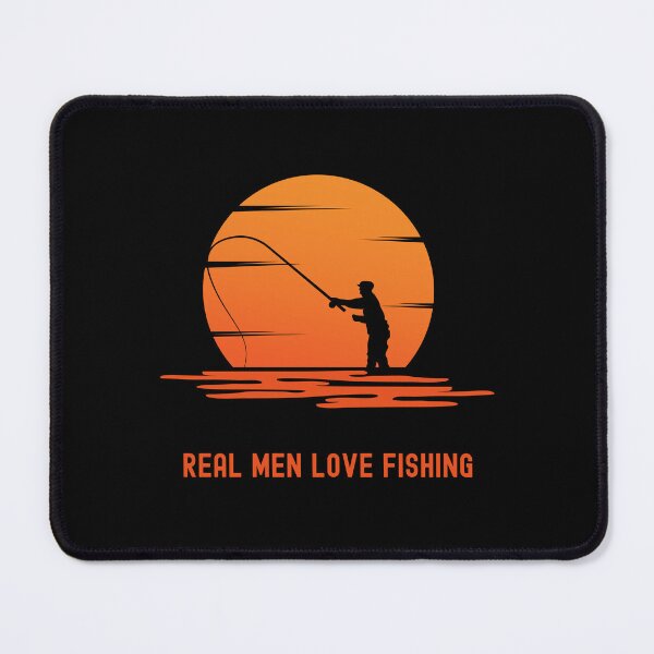 Item preview, Real Men Love Fishing Funny T-Shirt designed and sold by EvocatiVerse.