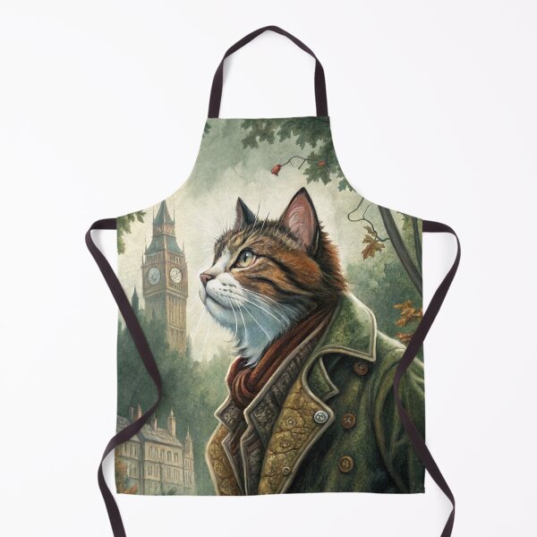 Item preview, Moody Gentleman Red Cat Victorian Era Green Suit designed and sold by NuttyAnimals.