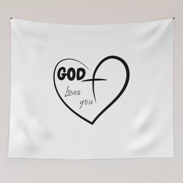 Item preview, God loves you designed and sold by SacredSoulCraft.