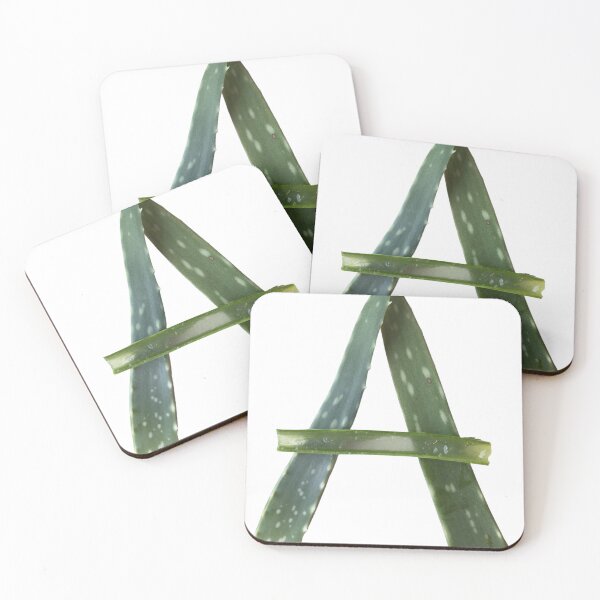 Item preview, A for aloe - Initial A with green plant  designed and sold by EveryDayDabble.