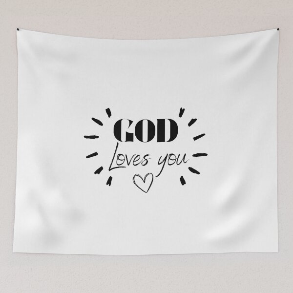 Item preview, God loves you designed and sold by SacredSoulCraft.