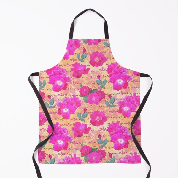 Item preview, Rose Water Recipe Pink Roses on Orange ffc689 designed and sold by Art in My Loft.