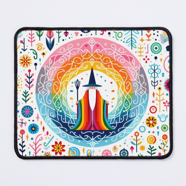 Item preview, Scandinavian Folk Art Wizard – Colourful Mystic and Floral Patterns by heidiannemorris designed and sold by FOLK ART FUSION by heidiannemorris.