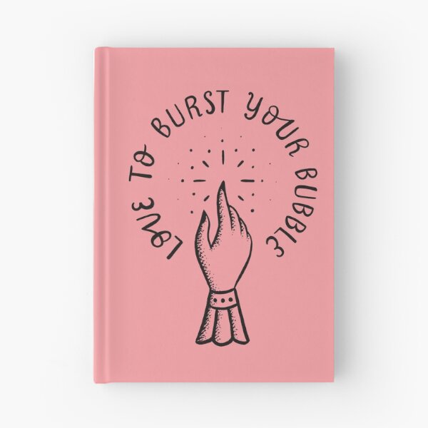 Item preview, Love to Burst Your Bubble - Black on Coral designed and sold by Andrea Maxwell Design & Illustration.