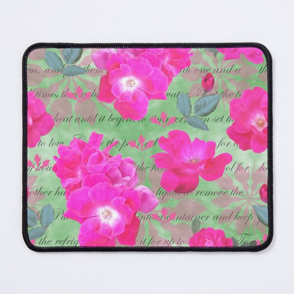 Item preview, Rose Water Recipe Pink Roses on Green 82c184 designed and sold by Art in My Loft.