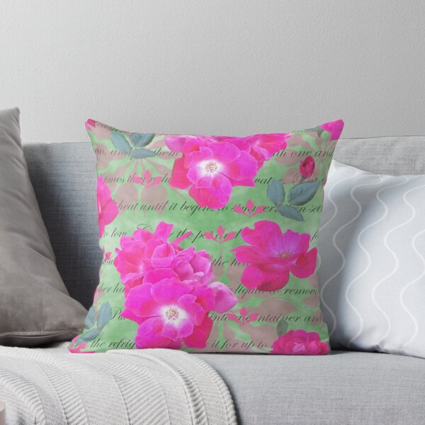 Item preview, Rose Water Recipe Pink Roses on Green 82c184 designed and sold by Art in My Loft.