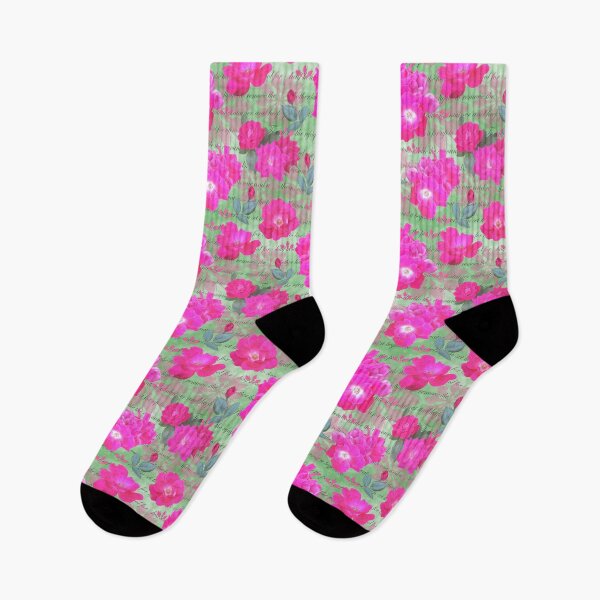 Item preview, Rose Water Recipe Pink Roses on Green 82c184 designed and sold by Art in My Loft.