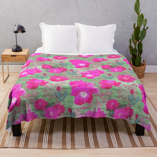 Item preview, Rose Water Recipe Pink Roses on Green 82c184 designed and sold by Art in My Loft.
