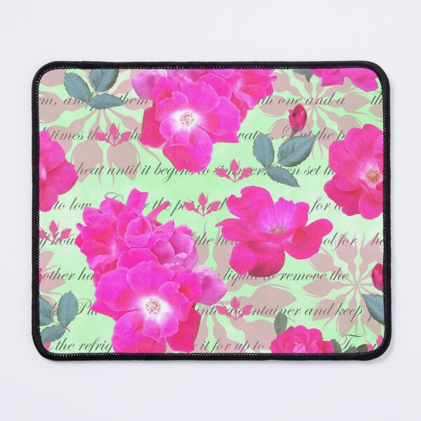Item preview, Rose Water Recipe Pink Roses on Green beffbf designed and sold by Art in My Loft.