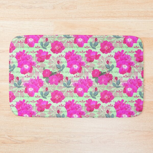 Item preview, Rose Water Recipe Pink Roses on Green beffbf designed and sold by Art in My Loft.