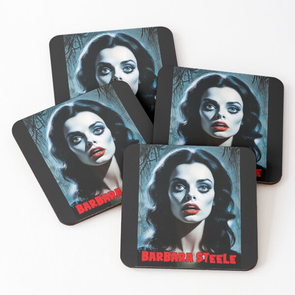 Item preview, 60s scream queen Barbara Steele designed and sold by MetalSatyrShop.