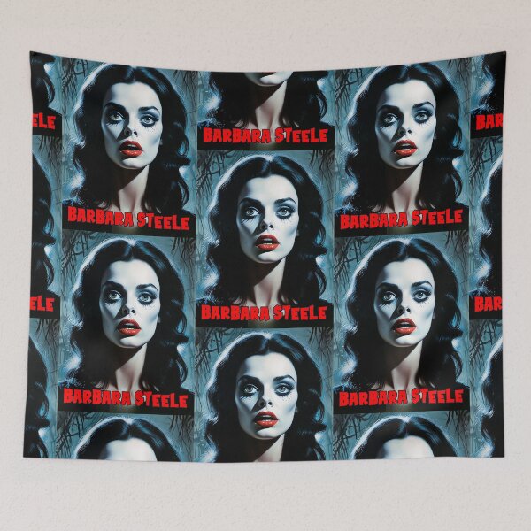 Item preview, 60s scream queen Barbara Steele designed and sold by MetalSatyrShop.