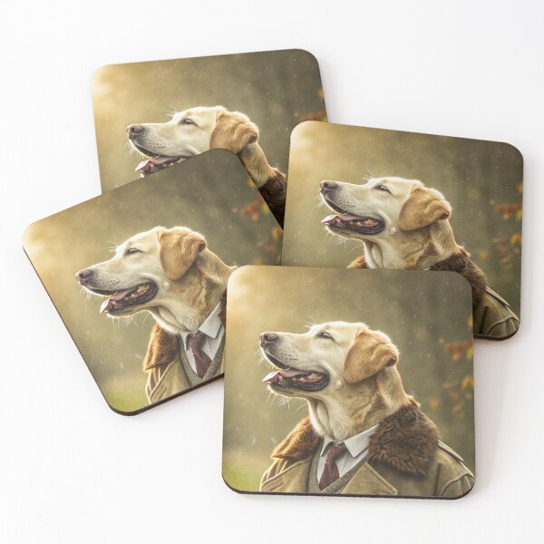 Item preview, Businessman Golden Retriever dog coat sunny ottun walk designed and sold by NuttyAnimals.
