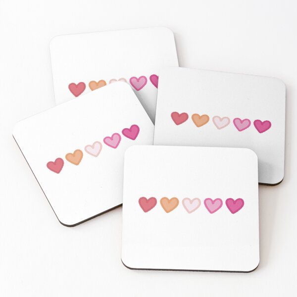 Item preview, Sapphic Pastel Flag Hearts designed and sold by Domiska.