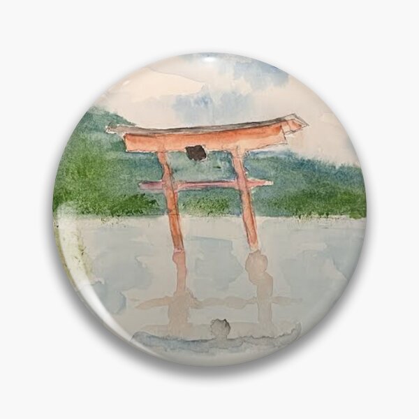 Artikelvorschau, Aquarell japanisches Tori-Tor entworfen und verkauft von StarGirlbyK.