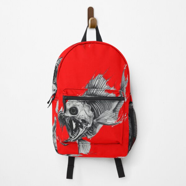 Item preview, Dark Skeletonfish – Fantastic Horror Deep Sea Illustration designed and sold by inksavvystudio.