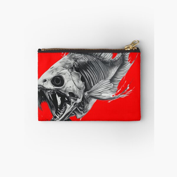 Item preview, Dark Skeletonfish – Fantastic Horror Deep Sea Illustration designed and sold by inksavvystudio.