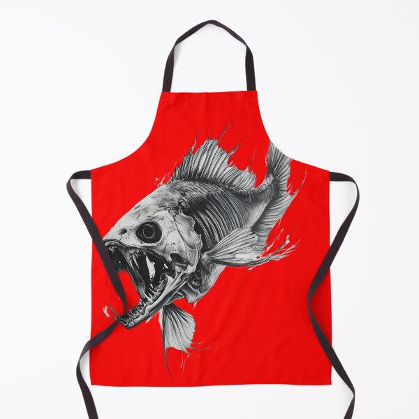 Item preview, Dark Skeletonfish – Fantastic Horror Deep Sea Illustration designed and sold by inksavvystudio.