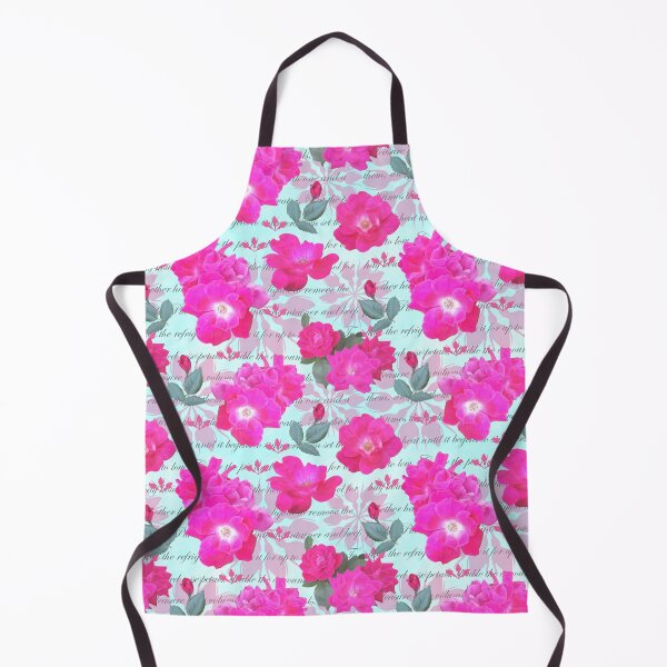 Item preview, Rose Water Recipe Pink Roses on Cyan c3feff designed and sold by Art in My Loft.