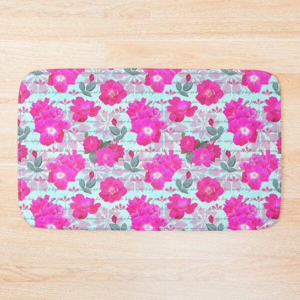 Item preview, Rose Water Recipe Pink Roses on Cyan c3feff designed and sold by Art in My Loft.