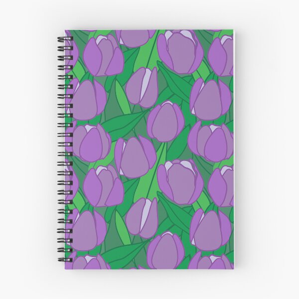 Item preview, Meadow of violet tulips designed and sold by RhoQA.